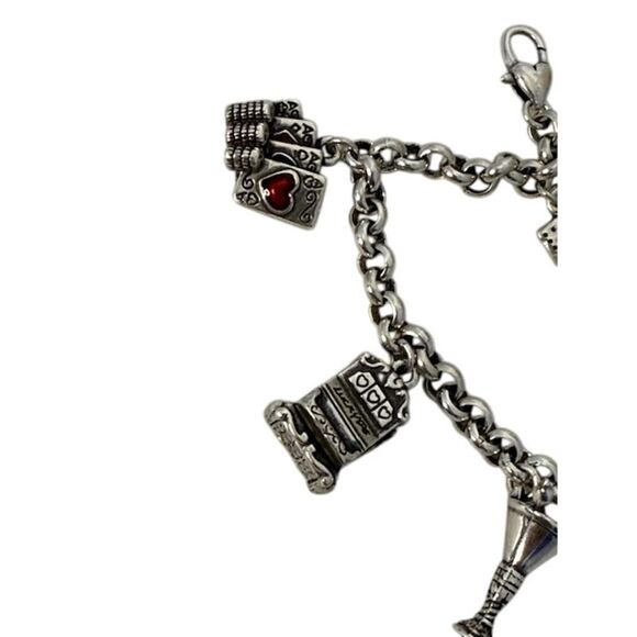 BRIGHTON VIVA LAS VEGAS NEVADA STATE SILVER TONE 7.5”-8.5”CHARM BRACELET - Picture 2 of 7